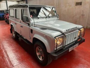 Front side view of Land Rover Defender 110 2009